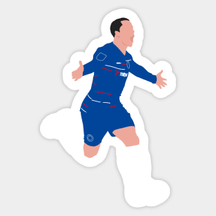 Eden Hazard Chelsea goal celebration Sticker